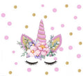 Unicorn Wallsticker Rosa & Gull