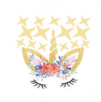 Enhjørning Wallsticker, Gullstjerner