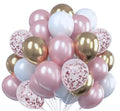 Rosa, Gull & Hvit Ballongbukett