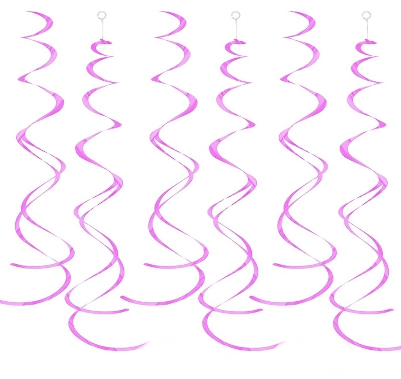 Rosa Swirls, 6 stk