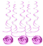 Rosa Swirls, 6 stk