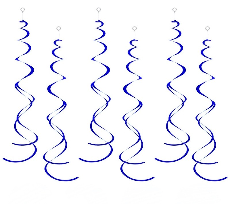 Kongeblå Swirls, 6 stk