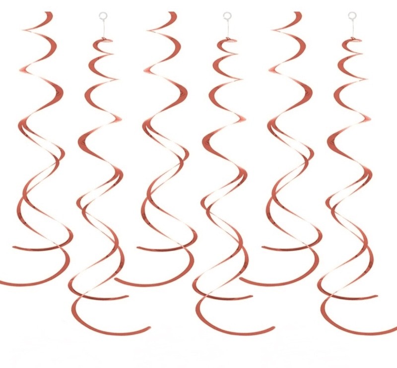 Orange Swirls, 6 stk