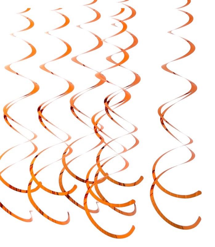 Orange Swirls, 6 stk