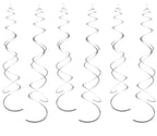 Sølv Swirls, 6 stk