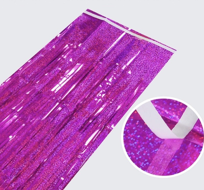 Mørkerosa Perlemor Glittergardin