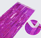 Mørkerosa Perlemor Glittergardin