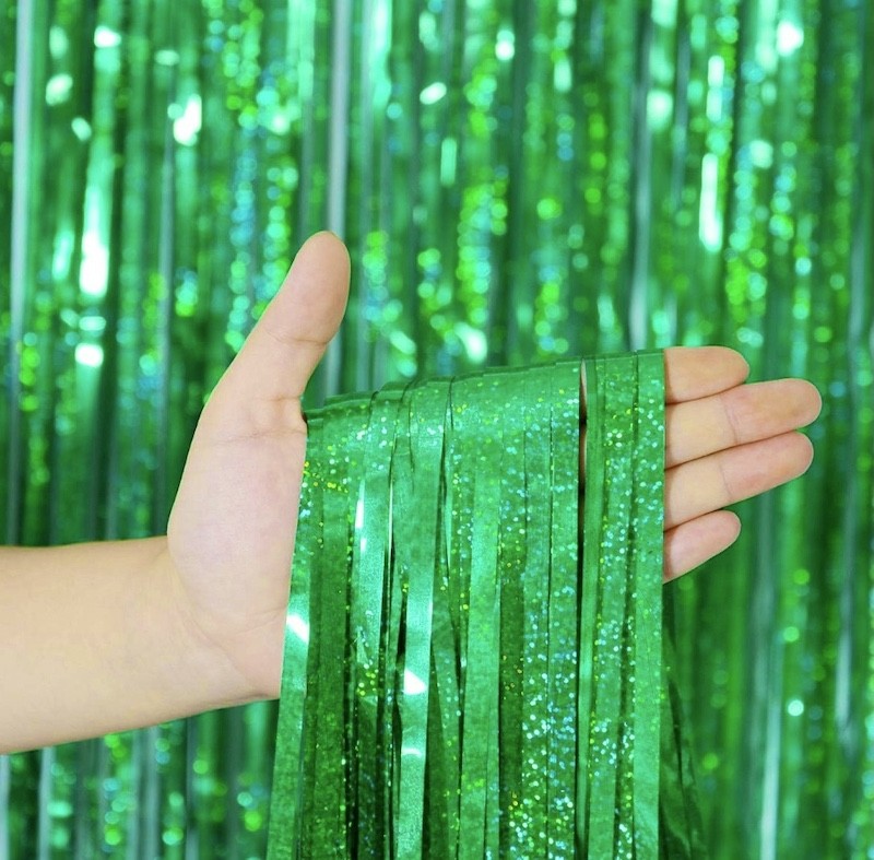 Smaragd Perlemor Glittergardin