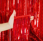Rød Perlemor Glittergardin