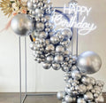 Stor Sølv Metallic Ballong