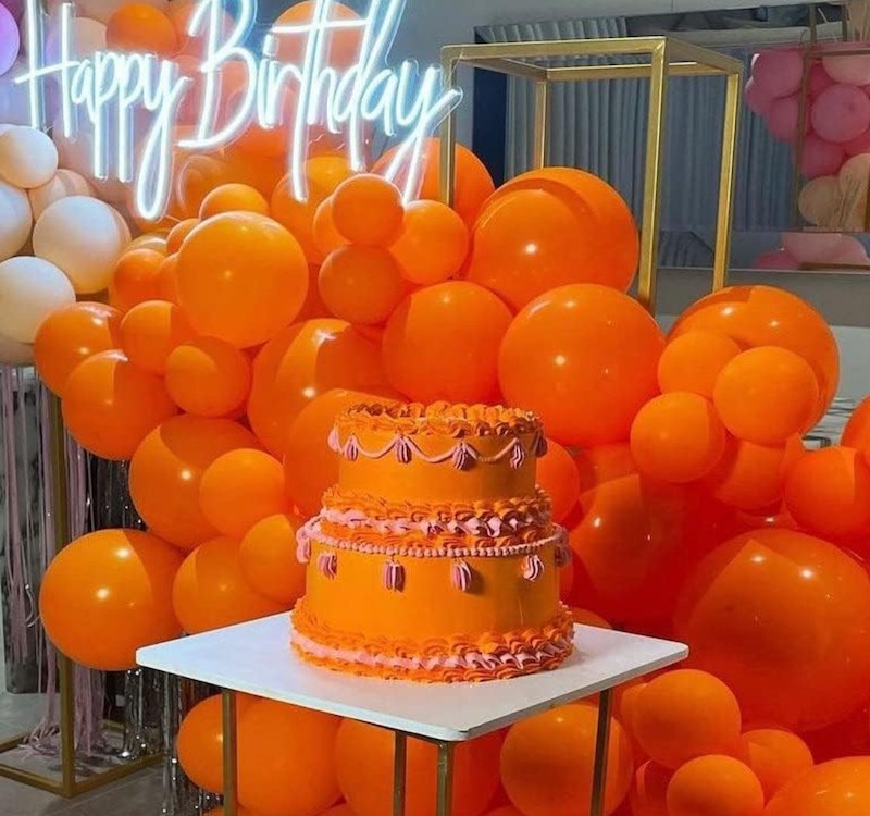 Orange Ballonger, 100 stk