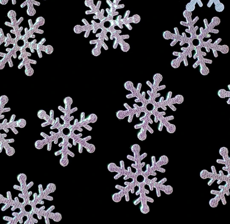 Perleshimmer Snøkrystaller Bordkonfetti
