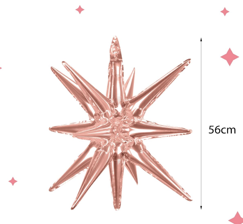 Rose Gold 3D Foliestjerne