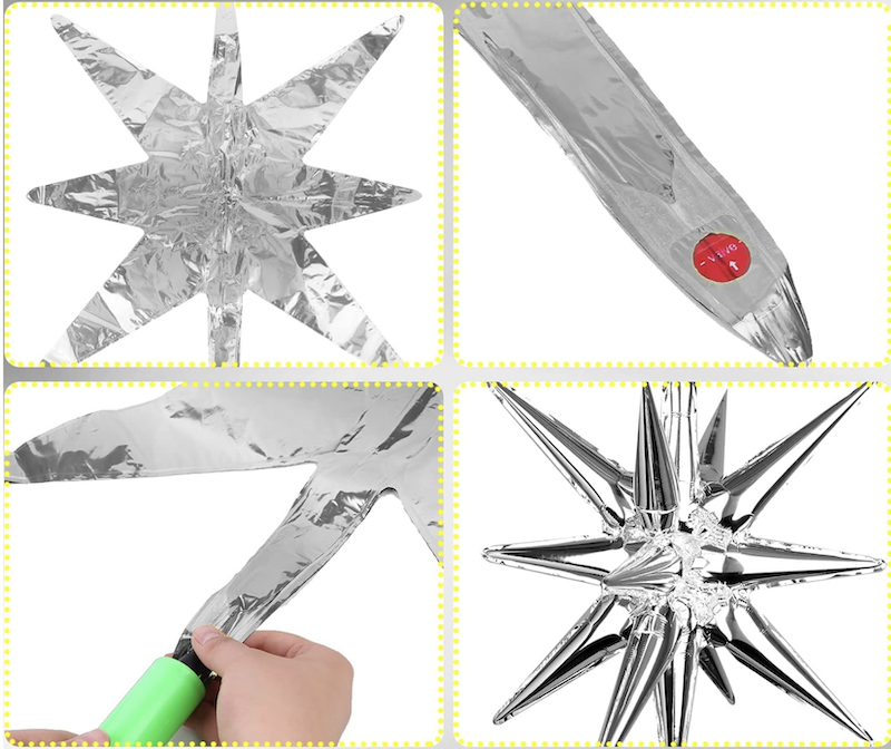 Sølv 3D Foliestjerne