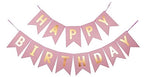 Bursdagsbanner, Rosa & Gull