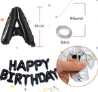 Sort Happy Birthday Foliebanner