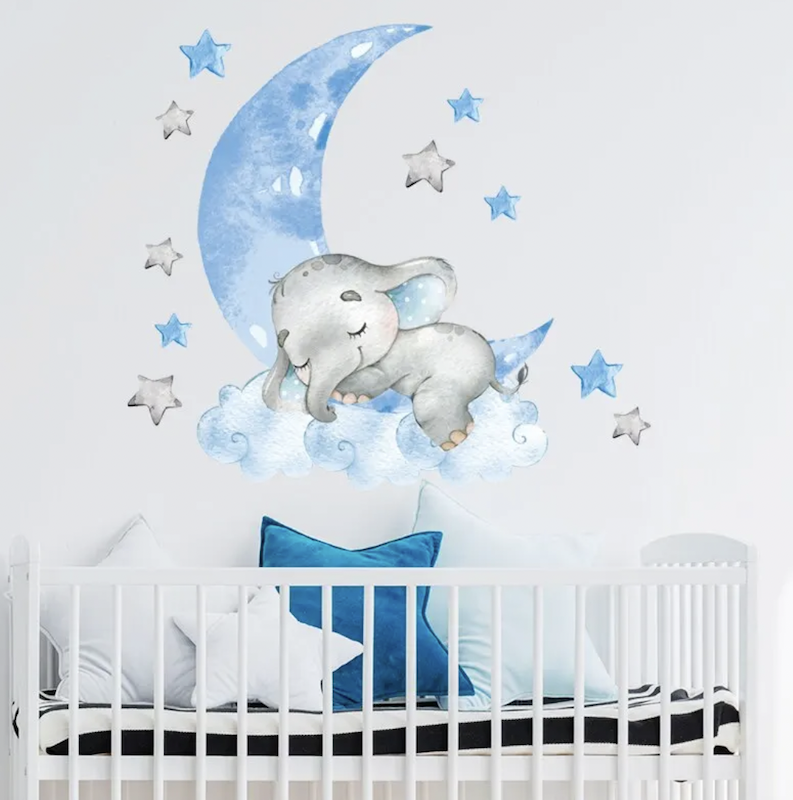 Sovende liten Elefant Wallsticker