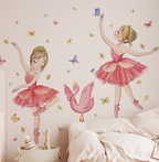 Rosa Ballerina Wallsticker