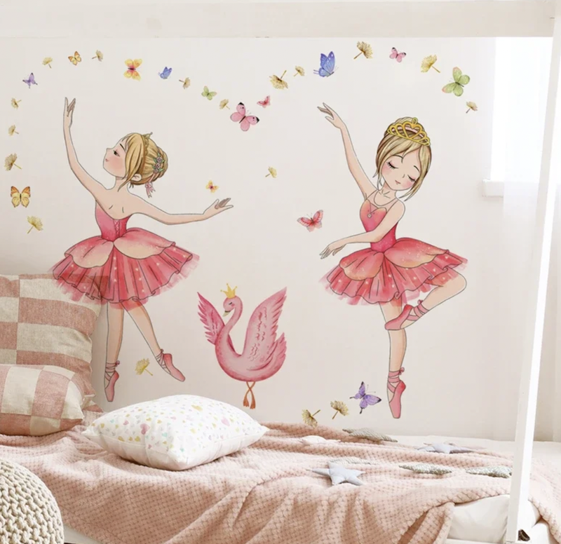 Rosa Ballerina Wallsticker