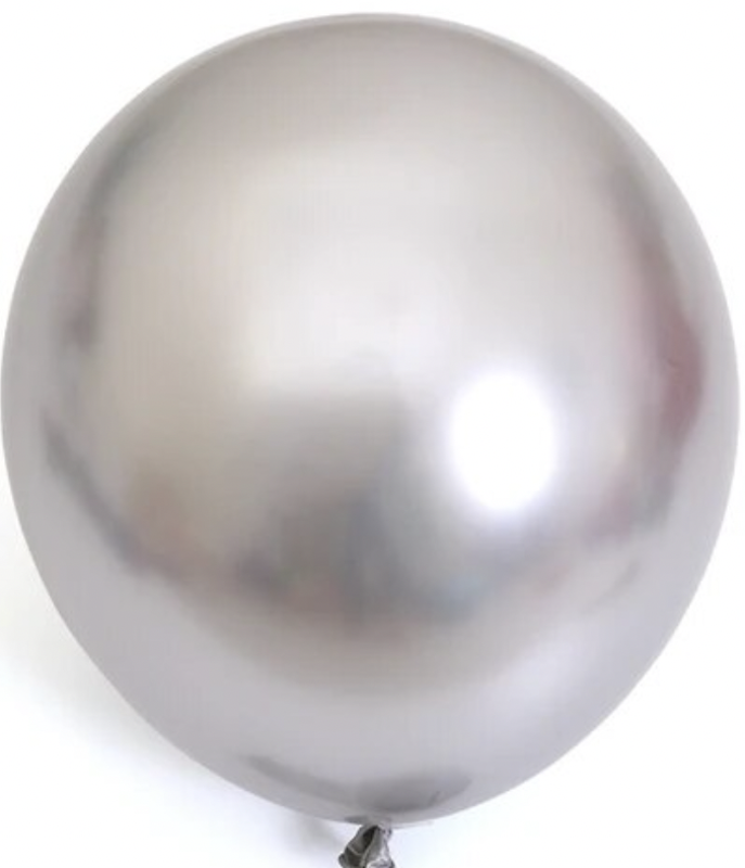 Stor Sølv Metallic Ballong