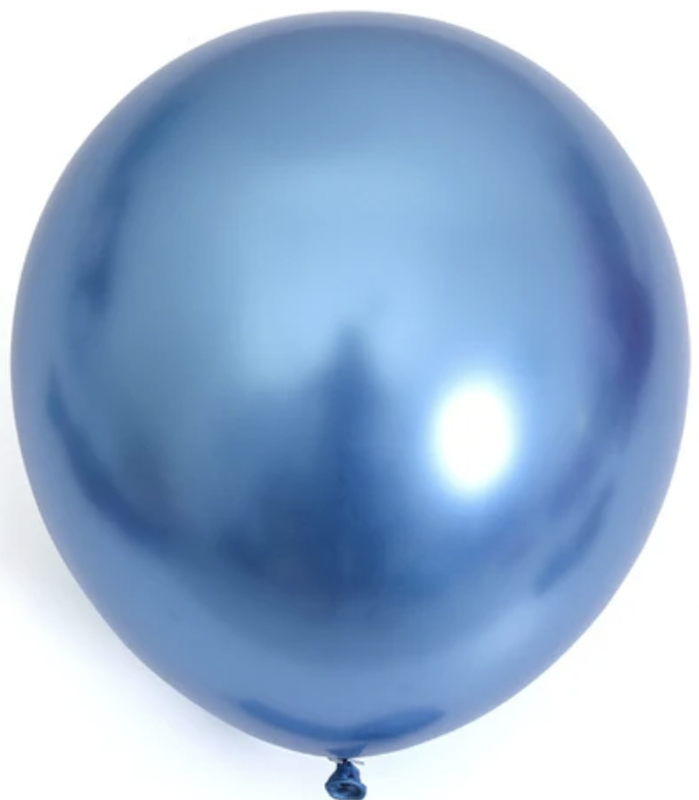 Stor Blå Metallic Ballong