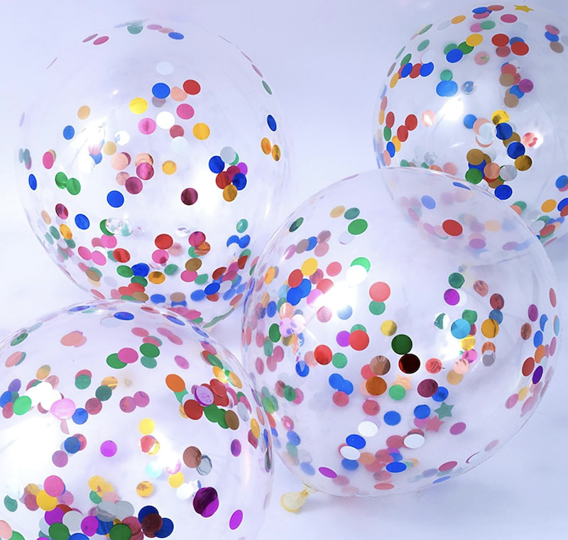 Flerfarget Konfettiballonger, 20 stk