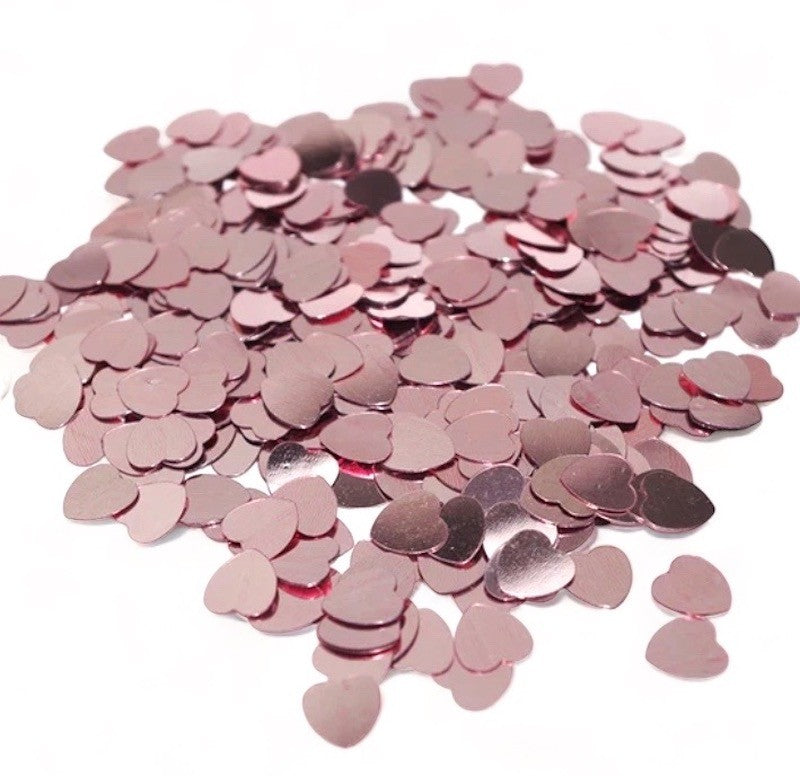 Rose Gold Hjerter Bordkonfetti