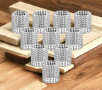 Serviettringer Sølv Strass, 10 stk
