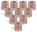 Serviettringer Rose Gold Strass, 10 stk