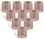 Serviettringer Rose Gold Strass, 10 stk