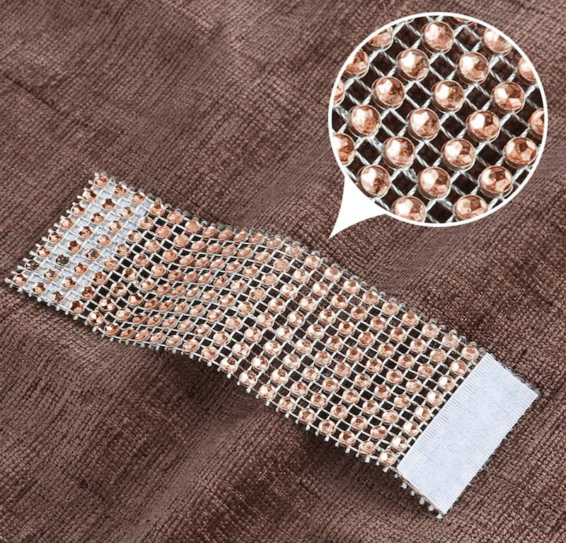 Serviettringer Rose Gold Strass, 10 stk