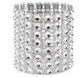 Serviettringer Sølv Strass, 10 stk