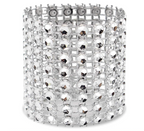 Serviettringer Sølv Strass, 10 stk