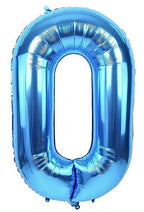 Mellomblå Tallballonger, 80 cm