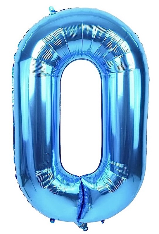 Mellomblå Tallballonger, 80 cm
