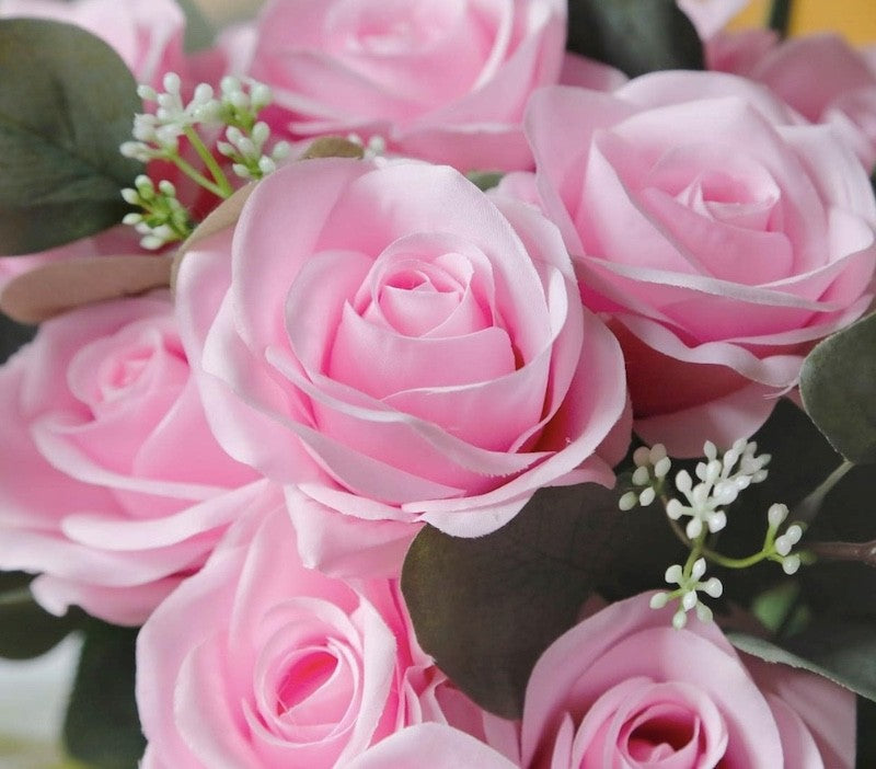 Rosa Langstilkede Kunstroser