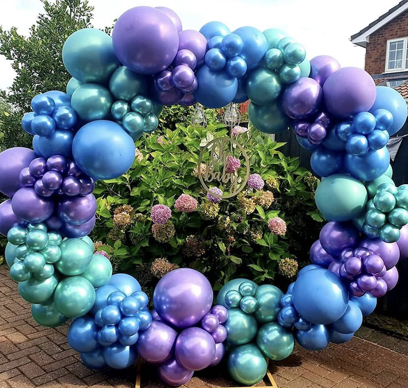 Blå Metallic Ballonger, 20 stk