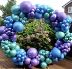Blå Metallic Ballonger, 20 stk