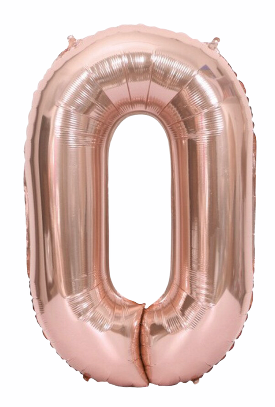 Tallballonger Rose Gold, 1 meter høye