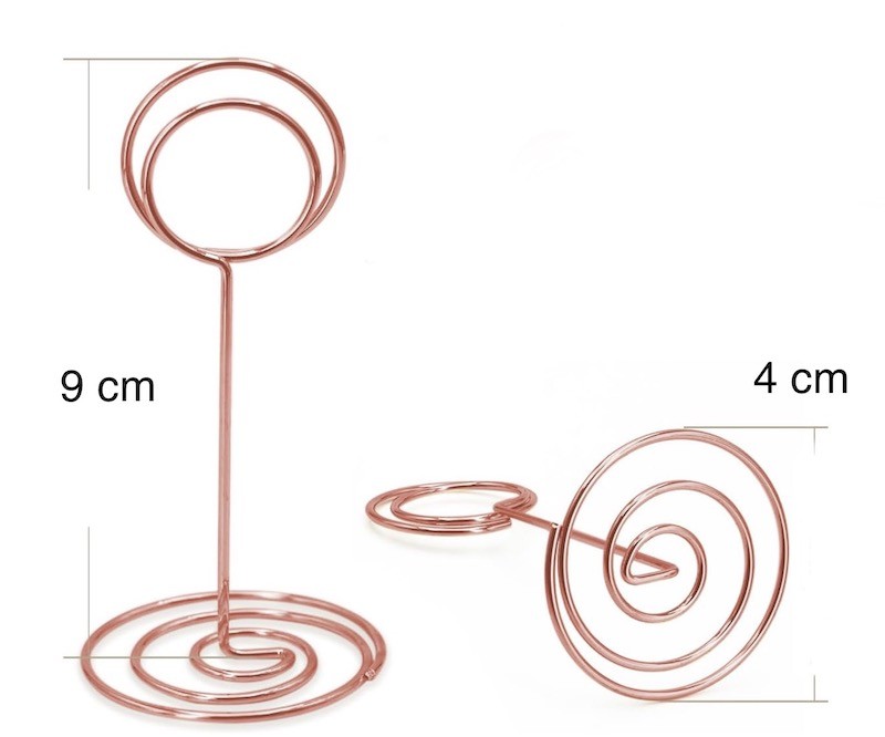 Rose Gold Bordkortholdere, Runde