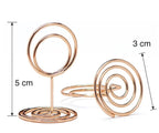 Rose Gold Bordkortholdere, Runde