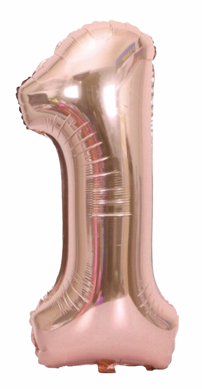 Tallballonger Rose Gold, 1 meter høye