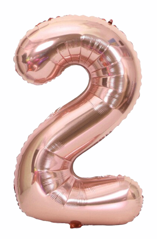 Tallballonger Rose Gold, 1 meter høye
