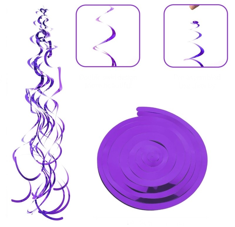Lilla Swirls, 6 stk