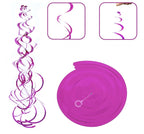 Mørkerosa Swirls, 6 stk