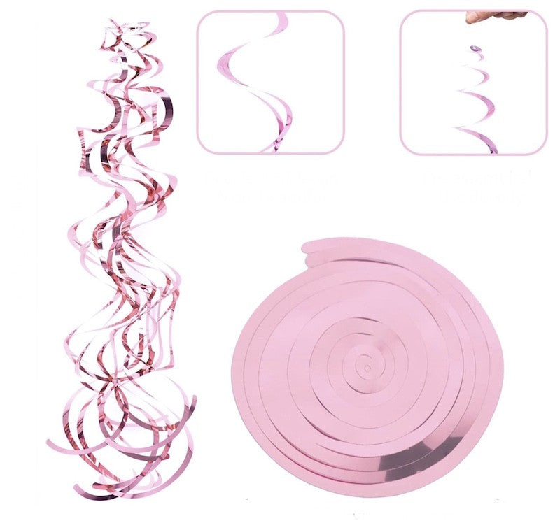 Rosa Swirls, 6 stk