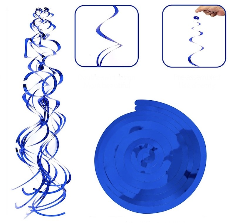 Kongeblå Swirls, 6 stk