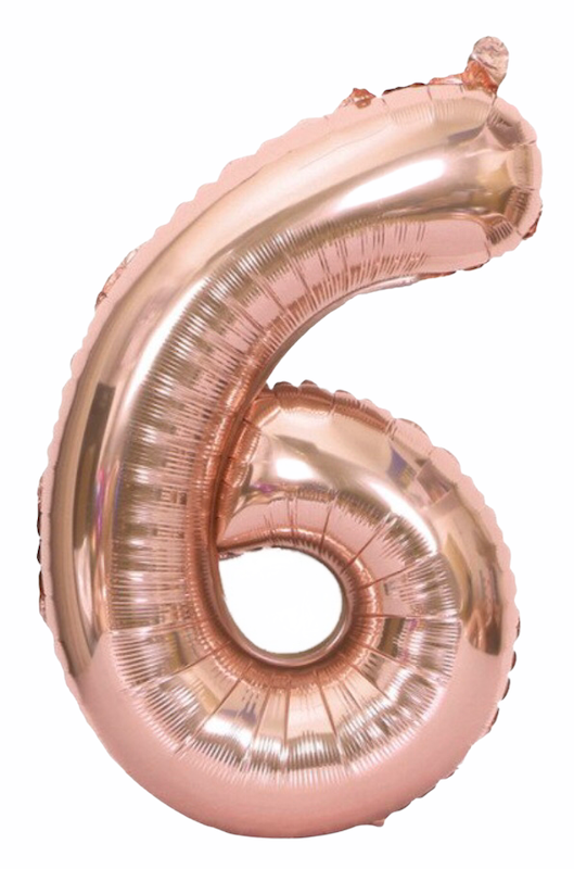 Tallballonger Rose Gold, 1 meter høye