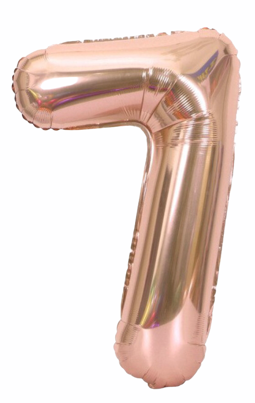 Tallballonger Rose Gold, 1 meter høye