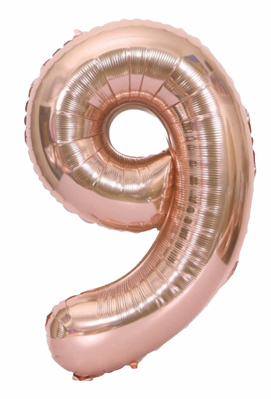 Tallballonger Rose Gold, 1 meter høye